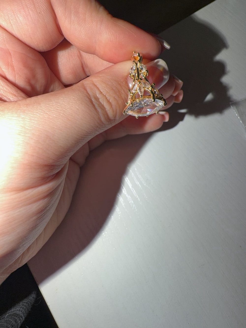 Gold-Tone Clear Crystal marquise - Women Jewelry